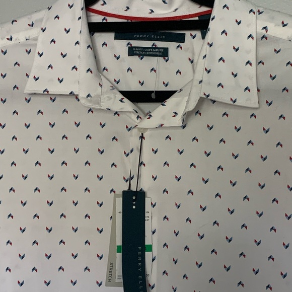 Perry Ellis Bright White Long Sleeves T-Shirt NWT - Picture 5 of 13